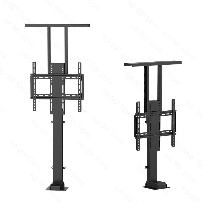 Electric lift TV stand for 32-80 inch displays Movable lift LCD TV stand Hidden electric lift stand don't include wooden furnitu
