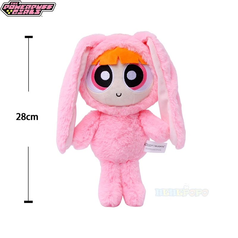28Cm Kawaii Bunny Gekleed Powerpuff Meisjes Knuffels Leuke Bloesem Boterbloem Bellen Gevulde Pluche Poppen Cadeaus Voor Childr