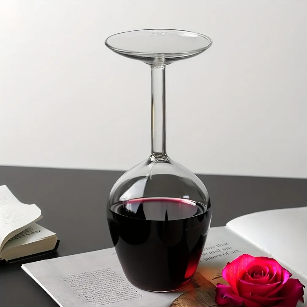 Creative Design Inverted Red Wine Inverted High Footed Red Wine Glass High Borosilicate Glass Cocktail Glass Creative Gift
