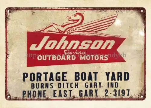 Johnson Sea-Horse outboard motors metal tin sign garden made reproductions sign