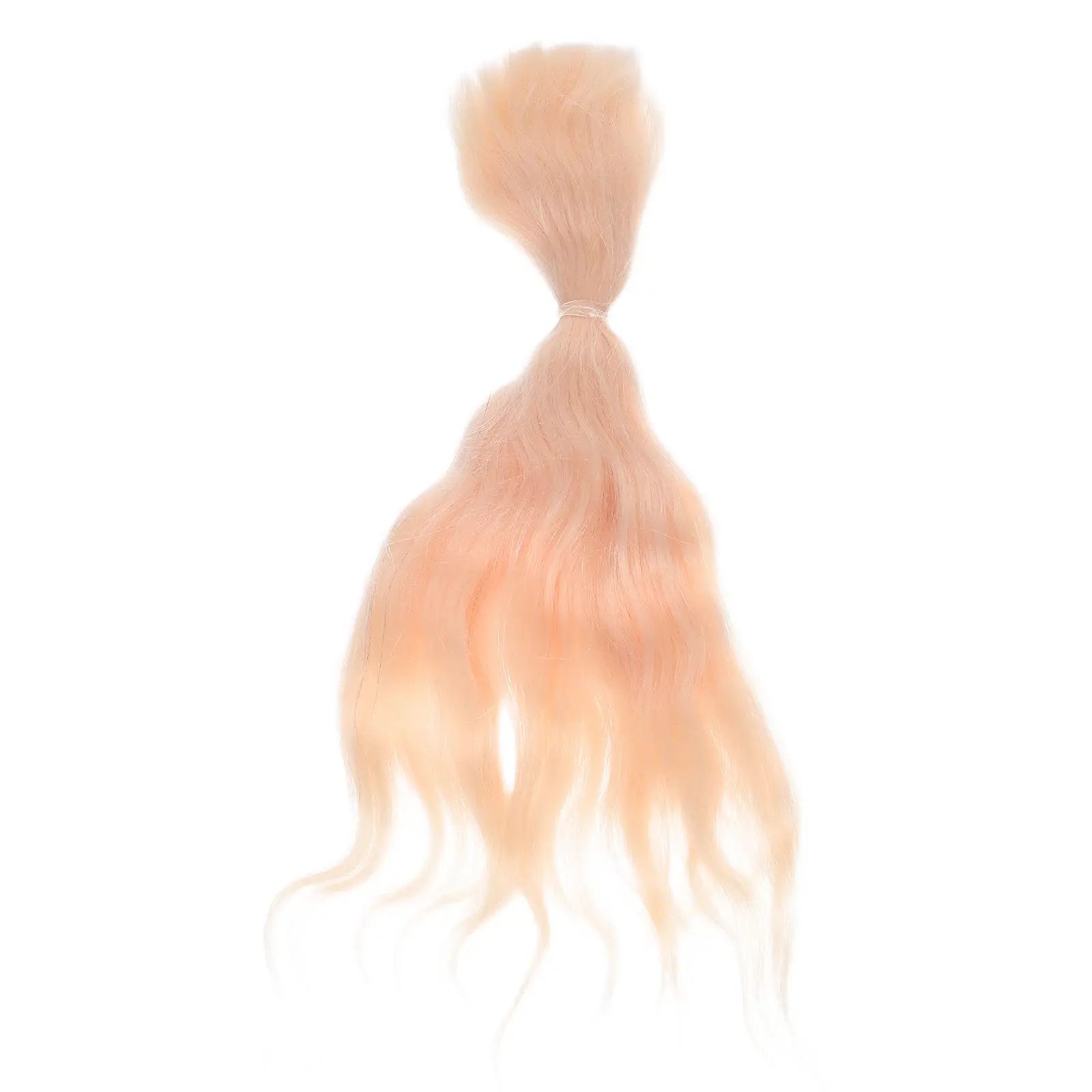 Golden Curly Synthetic Hair Realistic Lightweight Combed Tangle-Free Hair Extensions for DIY Crafts Cosplay Accessories