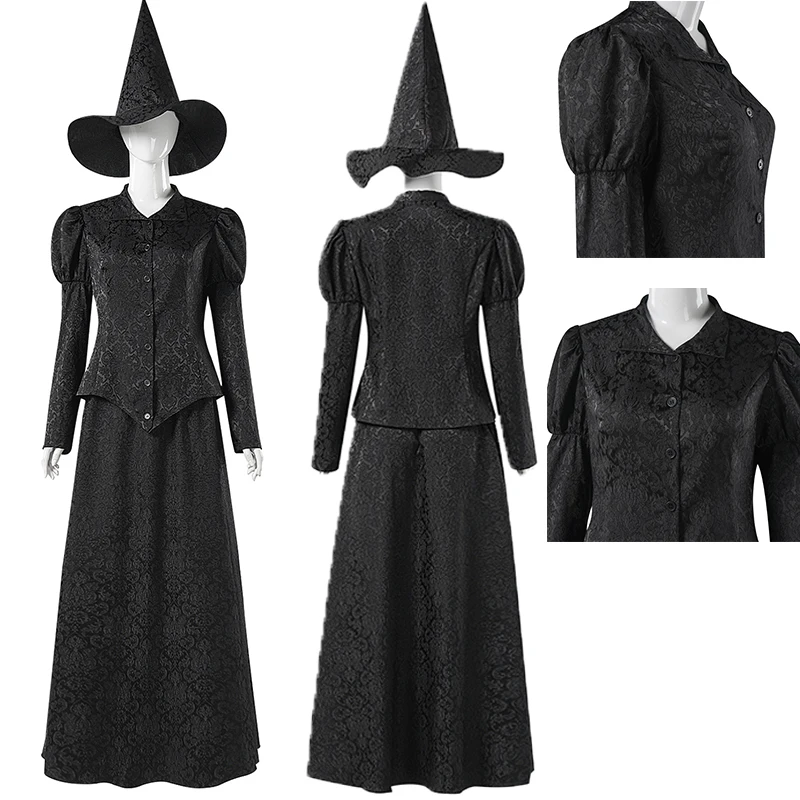 

Wicked Glinda Cosplay Witches Costumes Clothes 2024 Movie Party Role-playing Princesses Pink Suit Dress Ball Gown Robe Hat