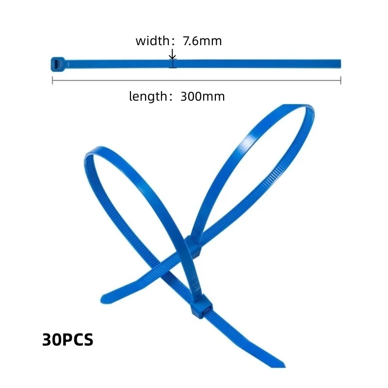 7.6x300mm/350mm Cold and low-temperature resistant cable ties, color self-locking nylon ties, plastic ties, cable ties