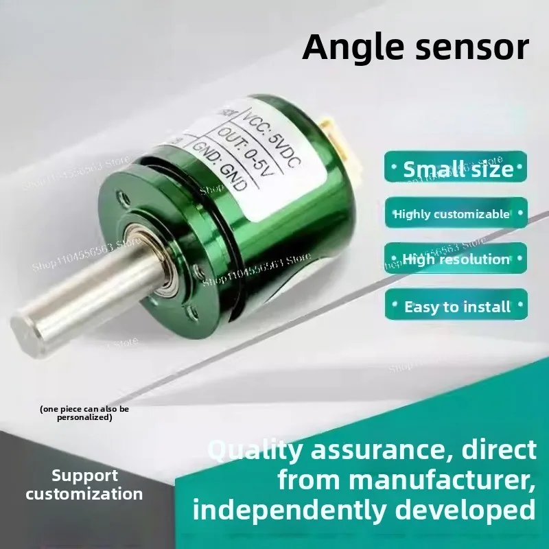 Non-Contact Angle Sensor - 0-360/0-45/0-90/0-180° Angular Torque Rotation Detection with 0-3.3V/5V/10V IIC/SPI/ABZ Output