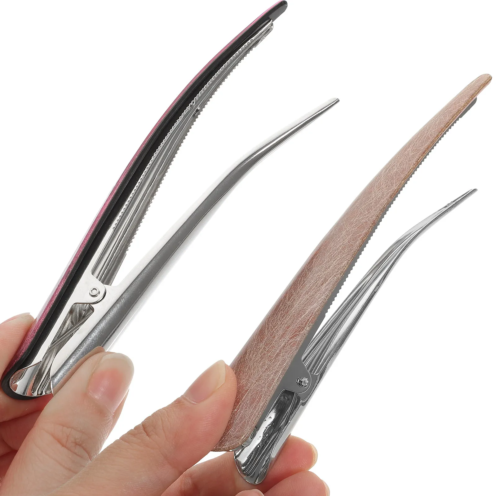 

6Pcs Fashion Hair Clips Acrylic Ox Horn Style Duck Clamp Ponytail Holder Women Elegant Hairpin Travel-Friendly Hair Decoration