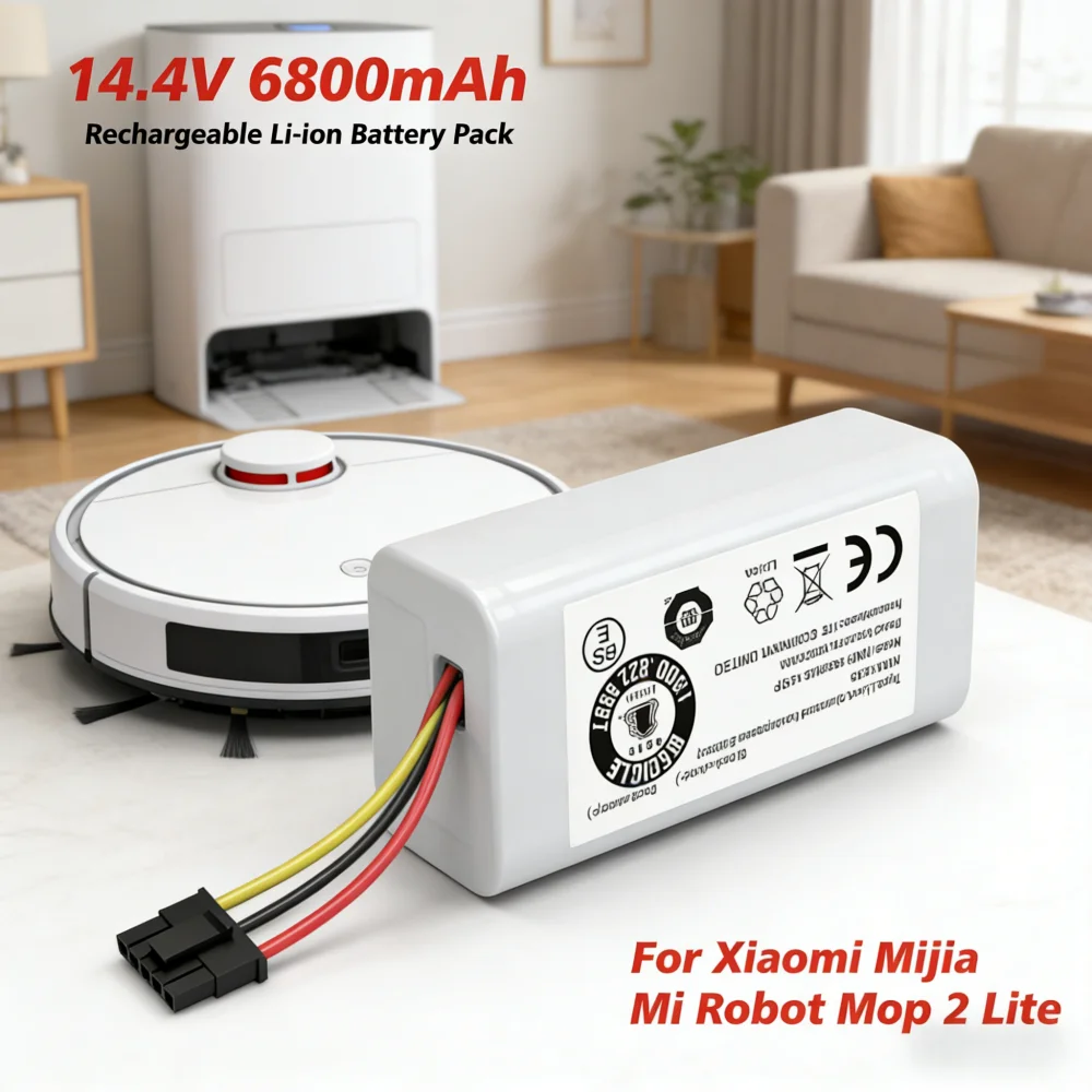 14.4V 14.8V 2600mAh 3500mAh Rechargeable Li-ion Battery Pack For Xiaomi Mijia Mi Robot Mop 2 Lite Sweeper Vacuum MJSTL Wholesale