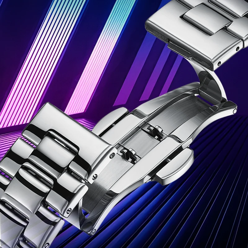 ساعة مارك فيرويل الجديدة للرجال كوارتز بتصميم ريترو بمينا تلفزيوني من الفولاذ المقاوم للصدأ وتقويم أسبوعي مضيء وساعات مقاومة للماء للرجال