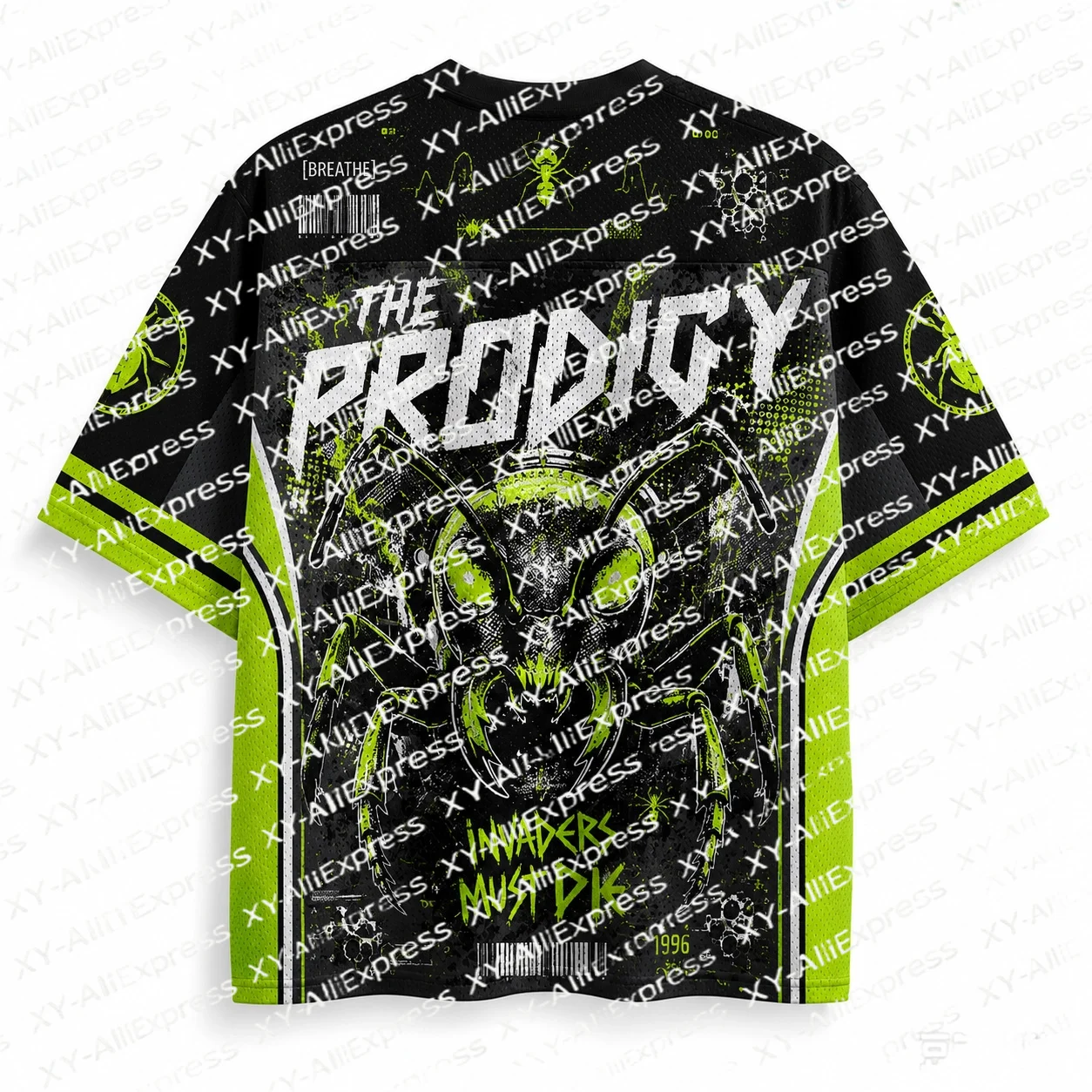 Underground Rock Art Style Jersey with Striking Monster Graphic. Ideal for Hardcore Music Fans with Bold Visual Appeal.