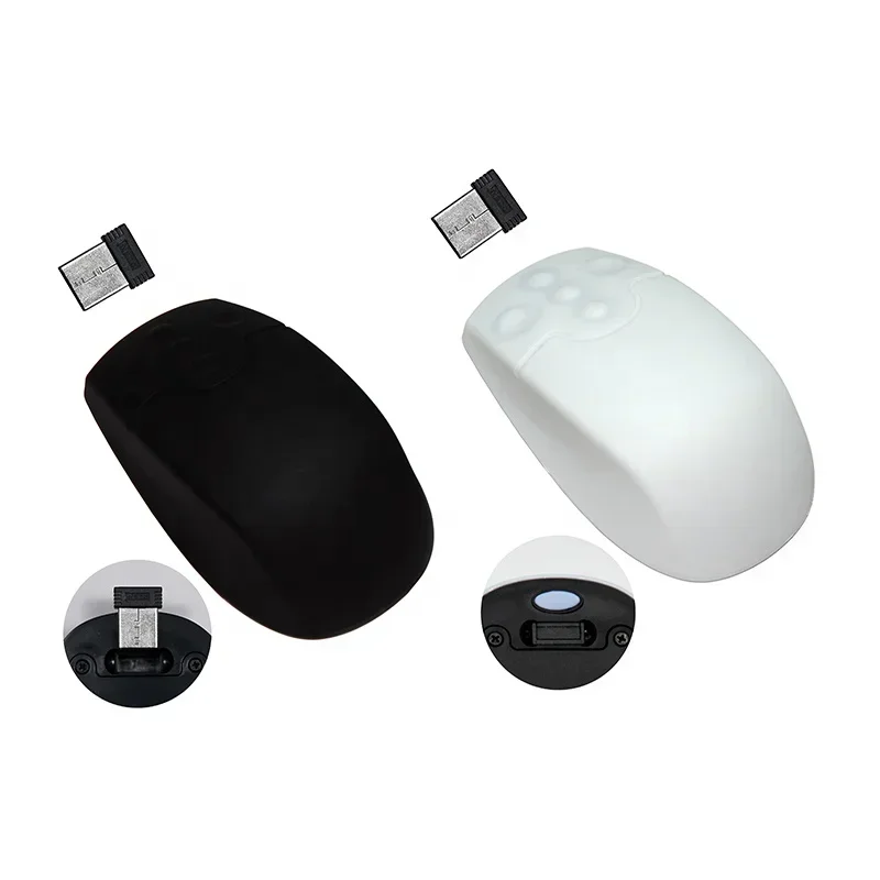 IP65 2.4ghz silicone wireless mouse with micro-receiver usb3.0