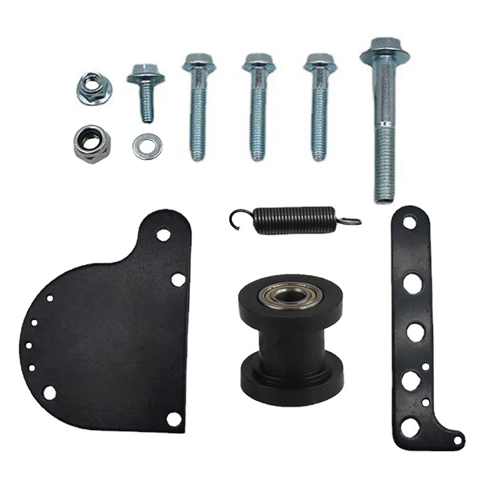 Black Spring Loaded Chain Tensioner Kit For 49cc 66cc 80cc 2-Stroke Engine Motorized Bike Accessories Replacement Repair Parts