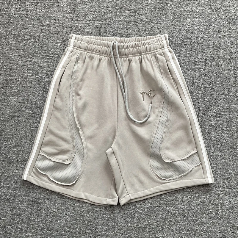 

Trend Brand High-quality Metal Logo Thug Club Shorts Summer Loose Casual Spliced Mesh Breathable Short Pants Men Women