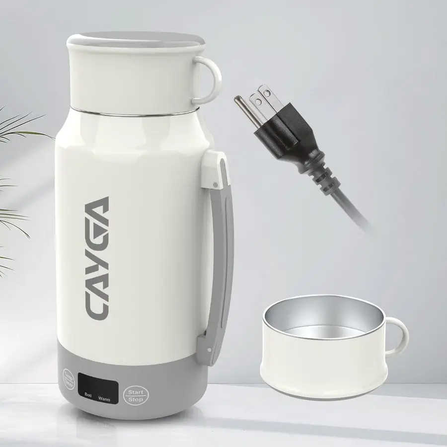 

Oz 1000ml Travel Portable Tea Kettle with Temperature Control and LCD Display, 304 Stainless Steel Water Boiler Heating Mug