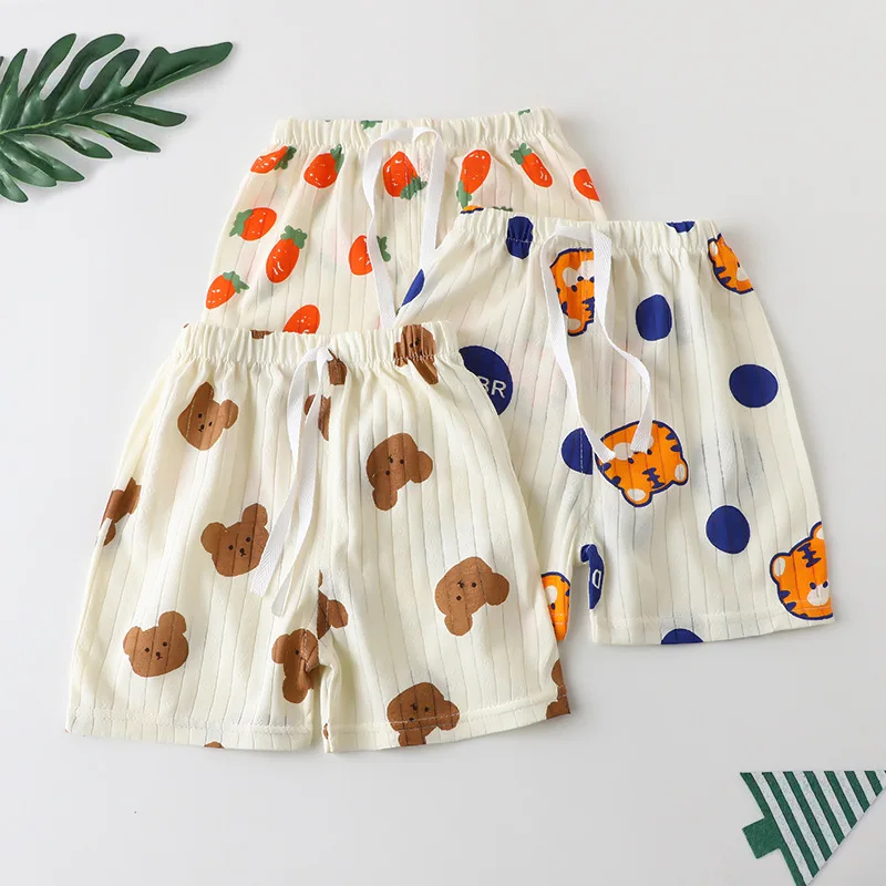 Cotton Summer Kids Shorts Boys Girls Solid Color Short Baby Casual Pant Children Sport Clothing Outwear