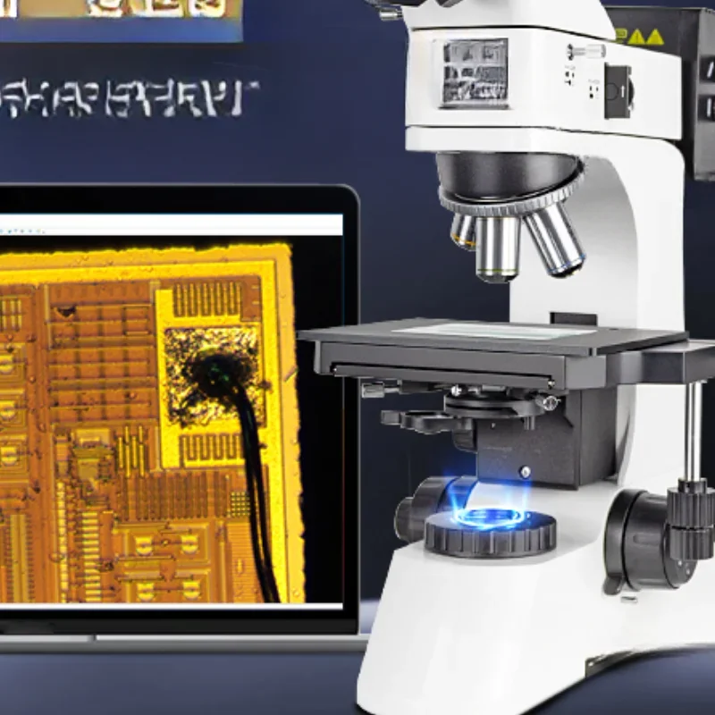 Microscope connected to computer with software High pixel 5000 times optical industry Professional measurement Material