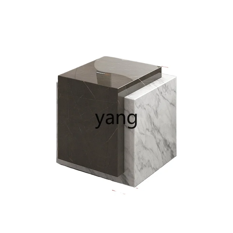 

CX modern minimalist natural marble corner table flower stand sculpture table