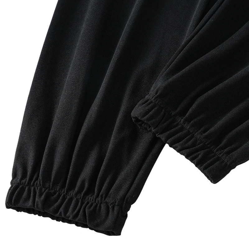 2-pcs الصيف الشباب أزياء إلكتروني مجموعة 13-16 سنة الفتيان والفتيات بسيطة ومتعددة الاستخدامات إلكتروني تي شيرتات قصيرة الاكمام السراويل السوداء #6