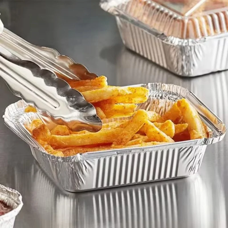 20/40PCS Aluminum Foil Trays Non-Stick Baking Pans Food Grade BBQ Bowl For Air Fryer Oven Baking Cooking Kitchen Tools view 3