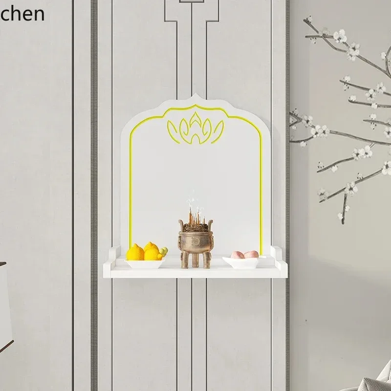 D20 - Buddhist Altar Home Economical Wall-Mounted Altar Offering Display Shelf Buddhist Table