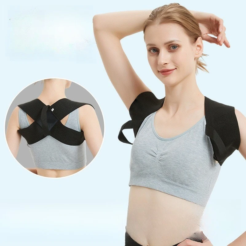 Correction with shoulder straps chest muscle deployment supine push shoulder opening shoulder tension correction posture