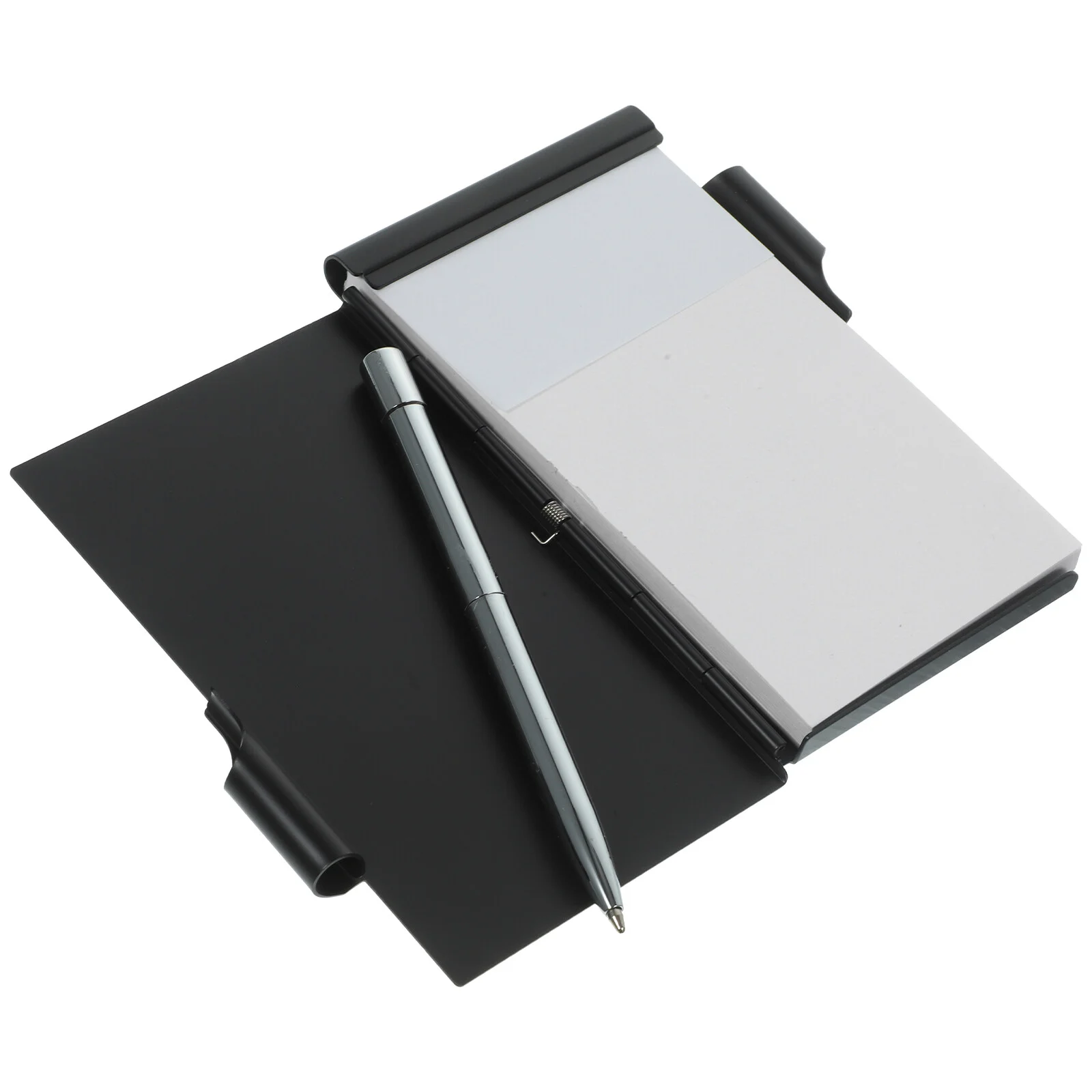 conveniente aluminio liga bolso memo pads leitura pagina marcadores agenda notepad shell metal office notepad 01