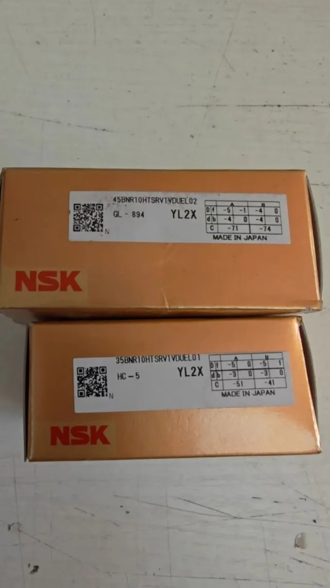 45BNR10HTSRV1VDUEL02 （7009）35BNR10HTSRV1VDUEL（7007）Ceramic ball all come with rubber seals Angular Contact Ball Bearing Spindle