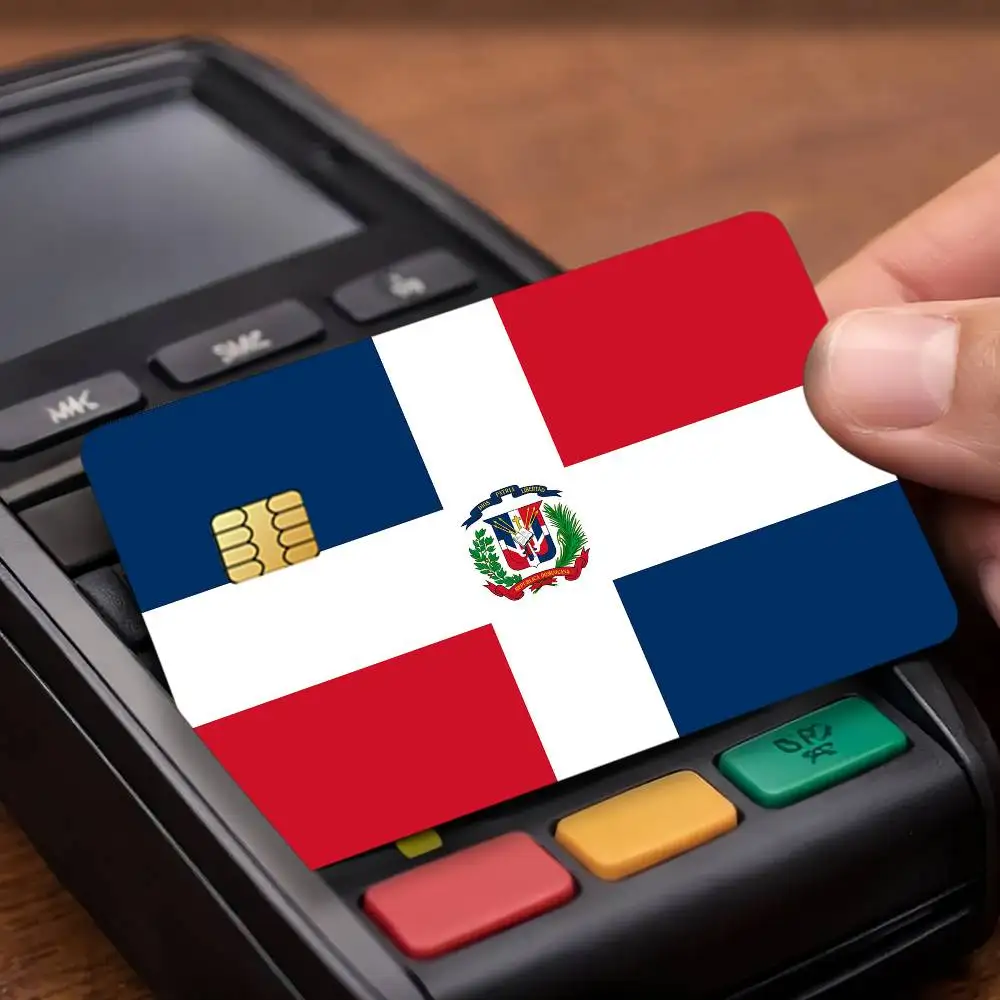 The D-Dominican National Credit Card Public Transportation Cards Protective Sticker Waterproof Card Face Decoration 4PCS