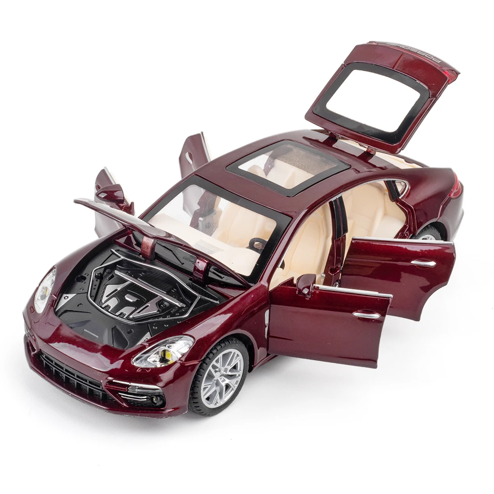 1:24 Porsches Panamera Coupe Legering Auto Model Diecast Voertuig Metalen Speelgoedauto Model Simulatie Collectie Geluid Licht Speelgoed Cadeau