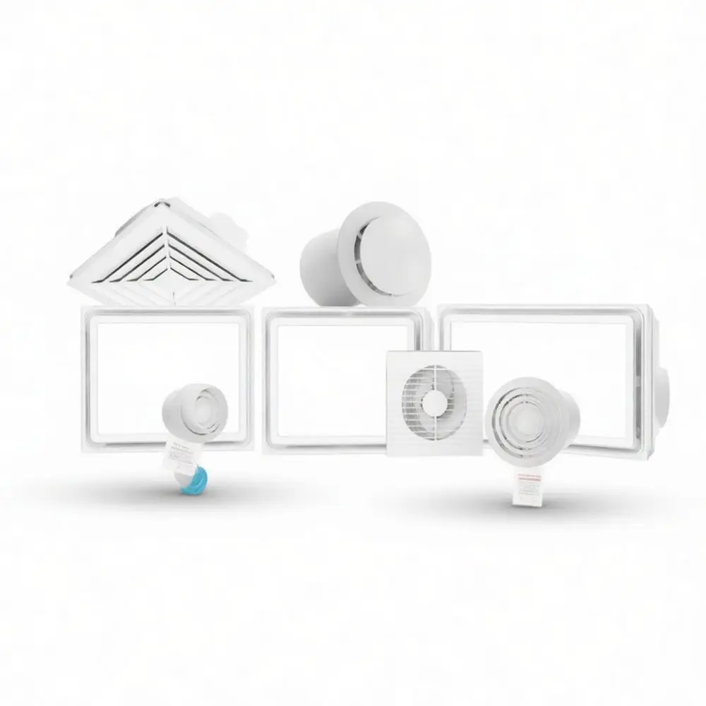 Quiet Duct Exhaust Fan Integrated Ceiling For Kitchen Bathroom Ventilation Powerful Blower Inline Air Extractor Vent Unit