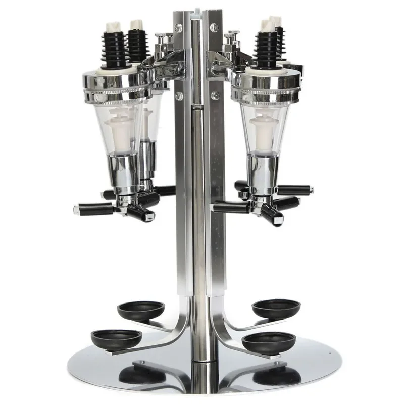 4 Heads 6 Heads Cocktail Stand Drinks Optics Dispenser Holder for Bar Butler Rotary Stainless Steel Wine Juice  Wine Bottle