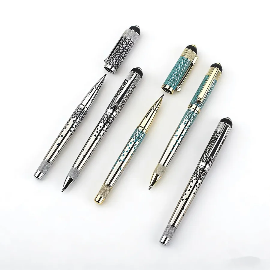 High Quality Full Metal Lattice Shape Luxury Ballpoint Pen Business Men Birthday Gift Writing Pen SCHOOL STATIONERI