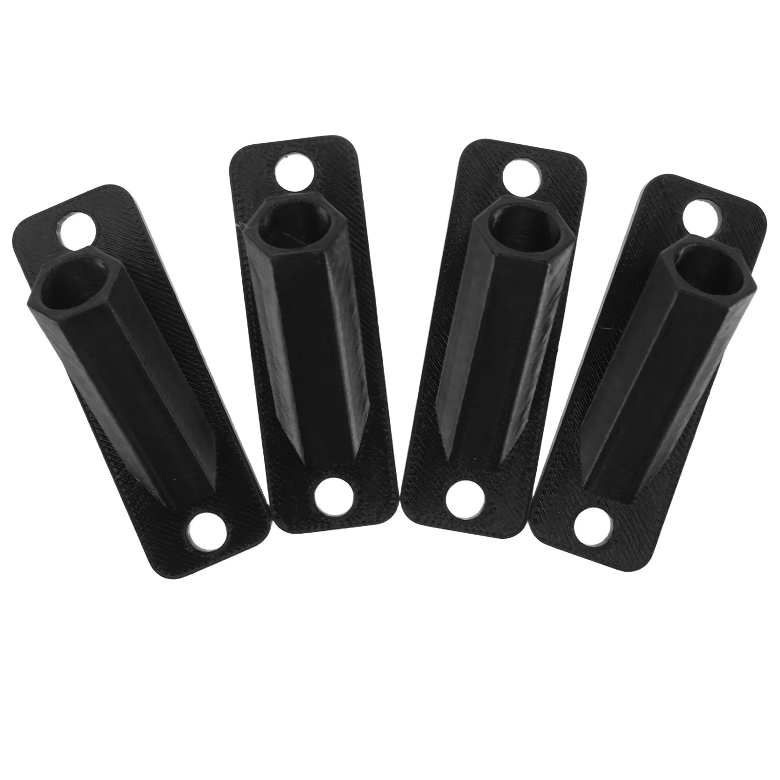 4Pcs Flag Pole Mount Bracket Wall Mounted Mini Plastic Holder Hole 0.85cm Garden Porch Display Yard Holiday Decor