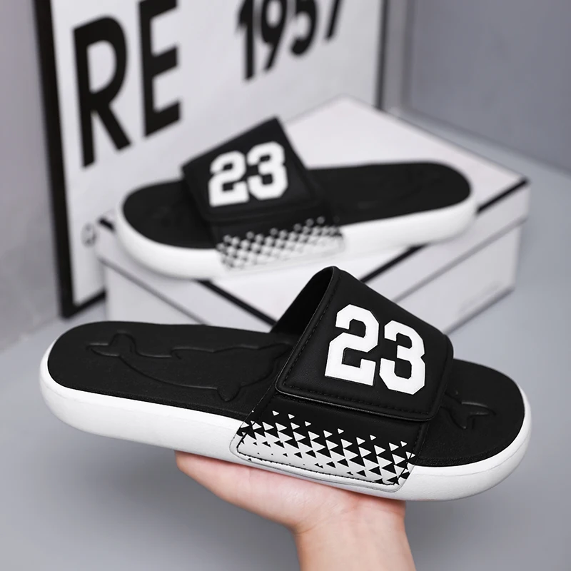

2026 New Summer Men's Slides Plus Size Outdoor Wear Non-slip Wear-resistant Breathable Fashion Sports Beach Slippers