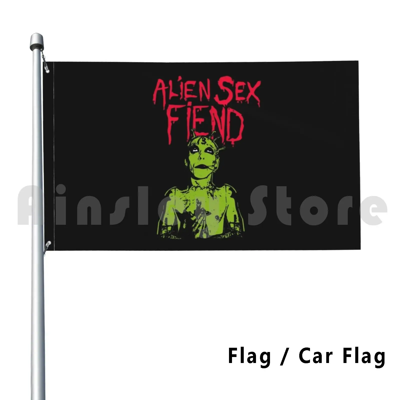 Sex Fiend Outdoor Decor Flag Car Flag Sex Fiend Sex Fiend Goth Punk London Uk Batcave Ignore Machine