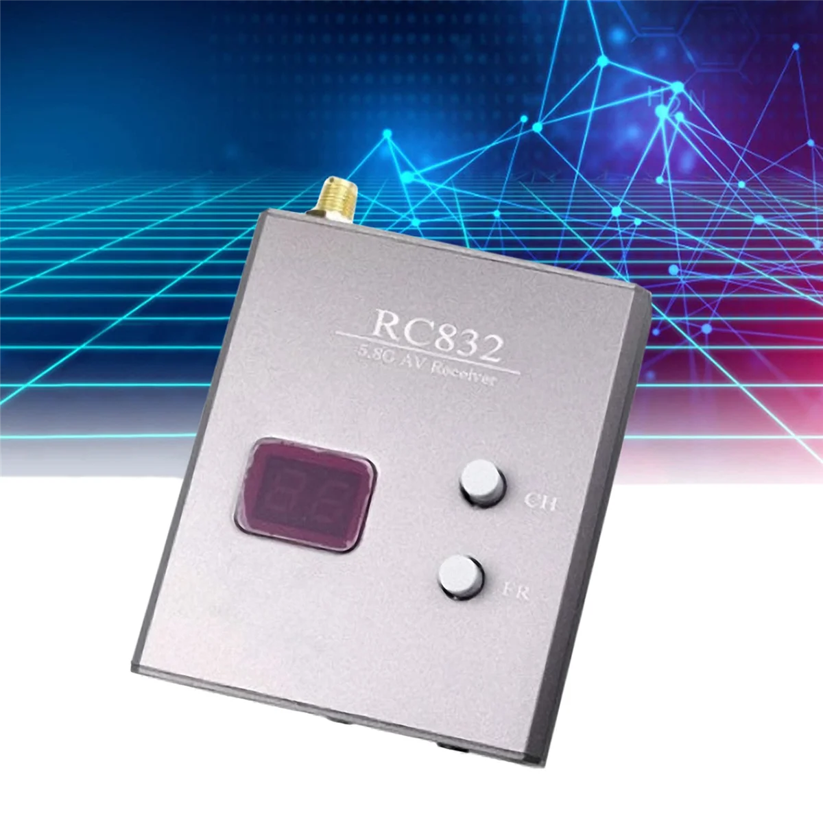 SMIEA RC832 FPV Receptor 5.8GHz 48CH RC832 AV Receptor com Antena para FPV Multicopter RC Quadcopter