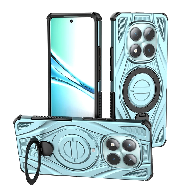 Heavy Armor Magnetring-stoßfeste Hülle für XIAOMI POCO M8 Pro, drehbare Halterung, schützende Rückseite