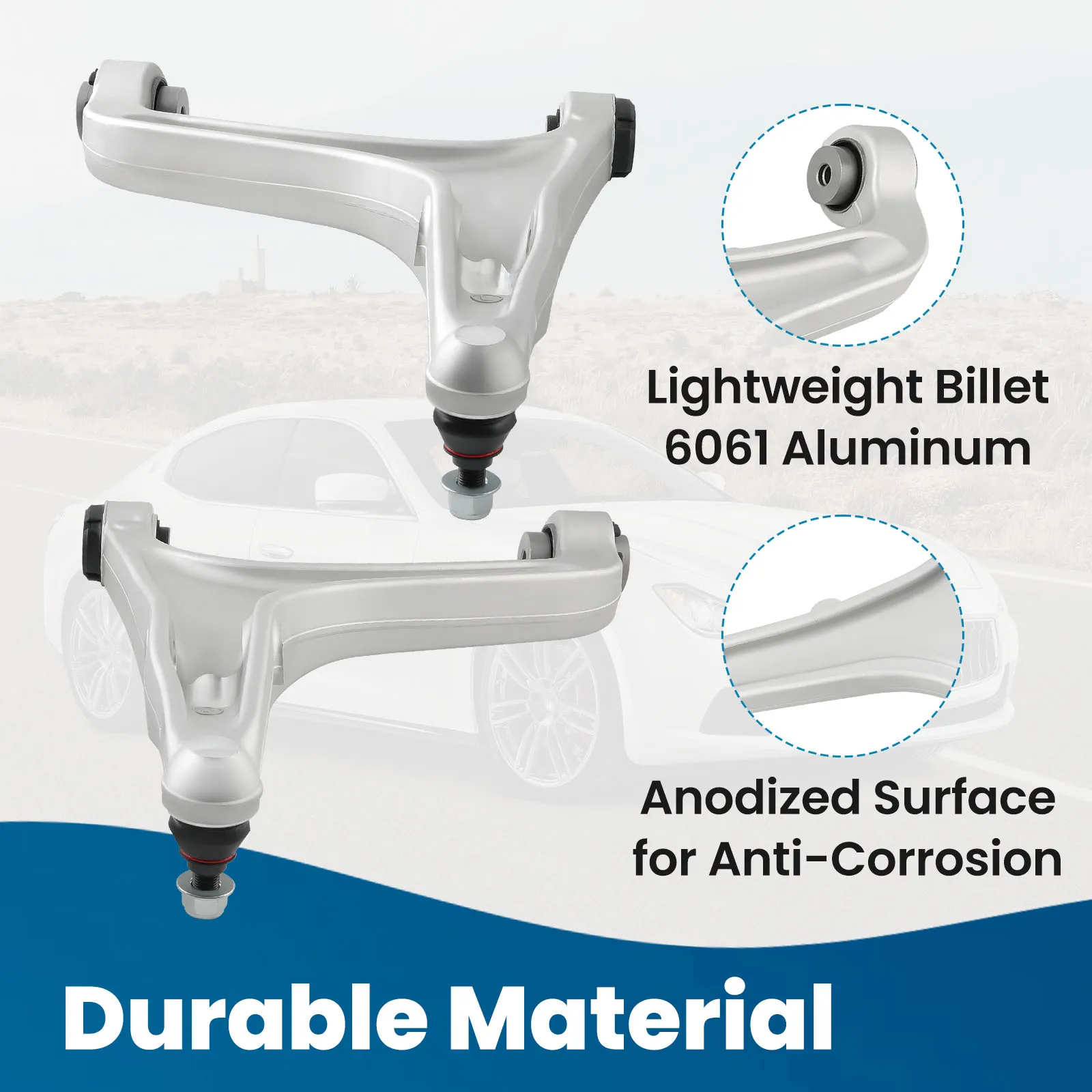 マセラティ ギブリ クアトロポルテ M156 2014-2021 2022用 フロントロアコントロールアーム 2個 673007124 670006934 670107801 670107803