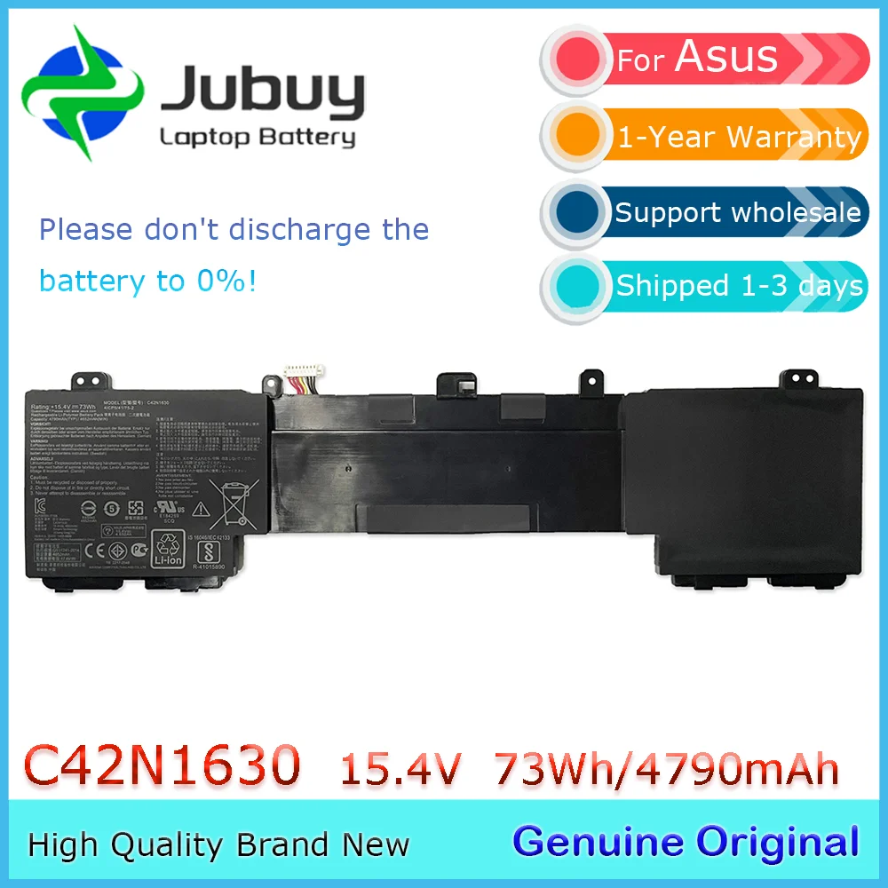 C42N1630 15.4V 73Wh Original Laptop Battery for ASUS Zenbook UX550VE UX550VD-BN081T UX550V 0B200-02520000 C42PHCH