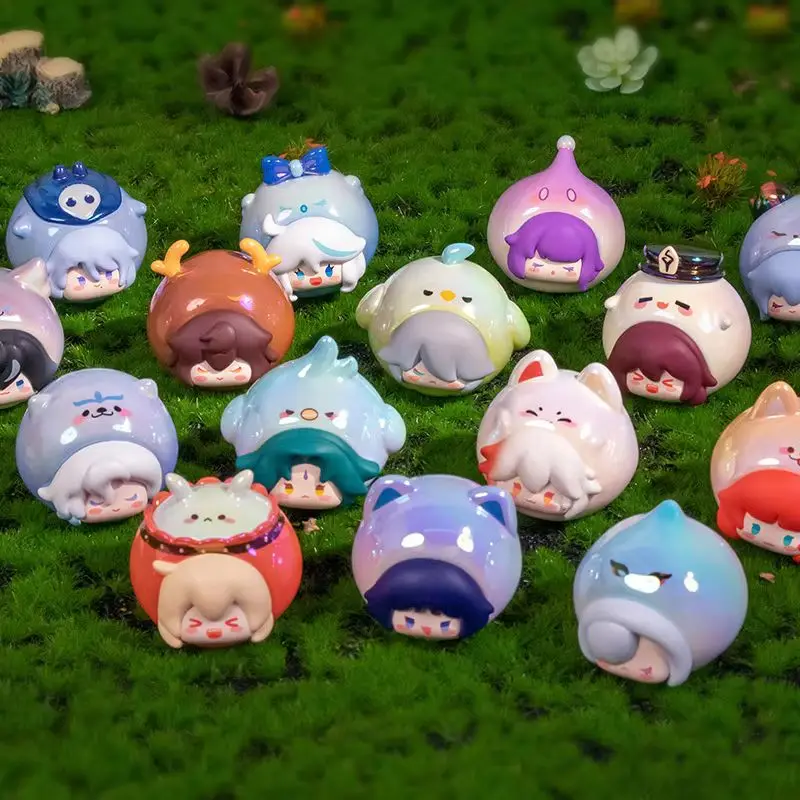 

New Genshin Impact Blind Box Furina Mini Anime Figure Game Surprise Blind Box Q Version Kamisato Figures Pvc Dolls Toys Gifts