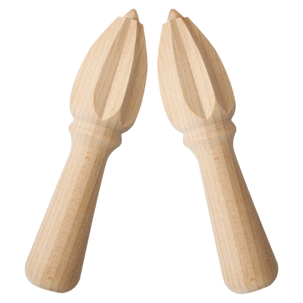 

2pcs Lemon Juicer Citrus Squeezer Hand Press Manual Fruit Reamer Kitchen Gadget Press Efficient Wood Easy