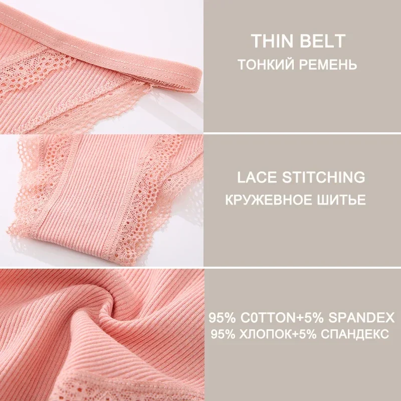 3Pcs/ Cotton Briefs Women Solid Comfortable Panties Female Soft Underwear Breathable Intimates Lingerie