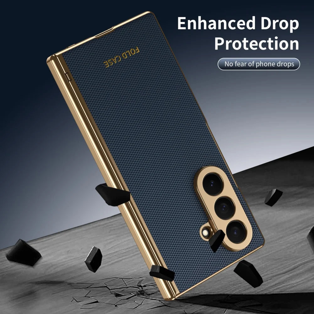 Matte Business-Frontfolie mit Kamera-Schutz und Lederhülle für Samsung Galaxy Z Fold 8 7 6 5 4 ZFold8 Scharnierabdeckung – Detail 6