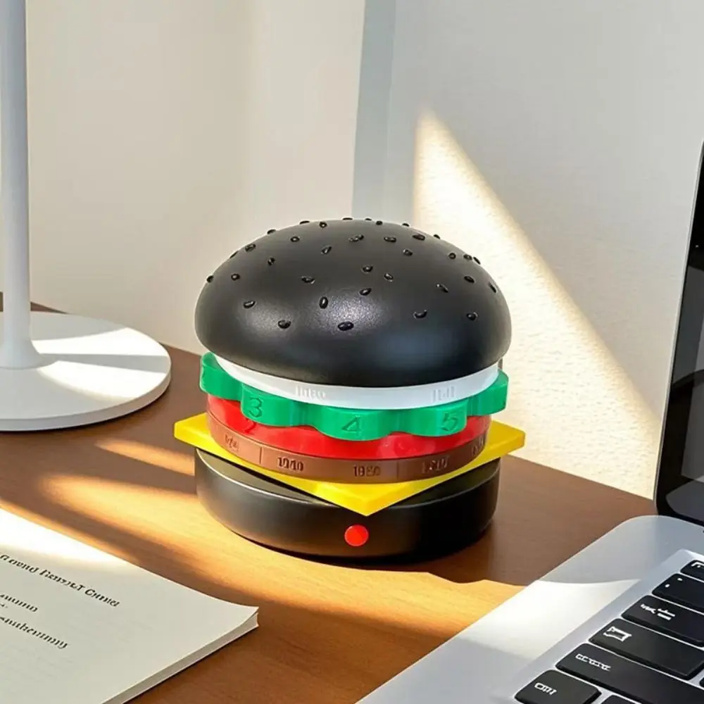 Kreativer Hamburger-Perpetual-Kalender, rutschfeste Unterseite, Datum, drehbar, drehbarer Tischkalender, stabil, wiederverwendbar