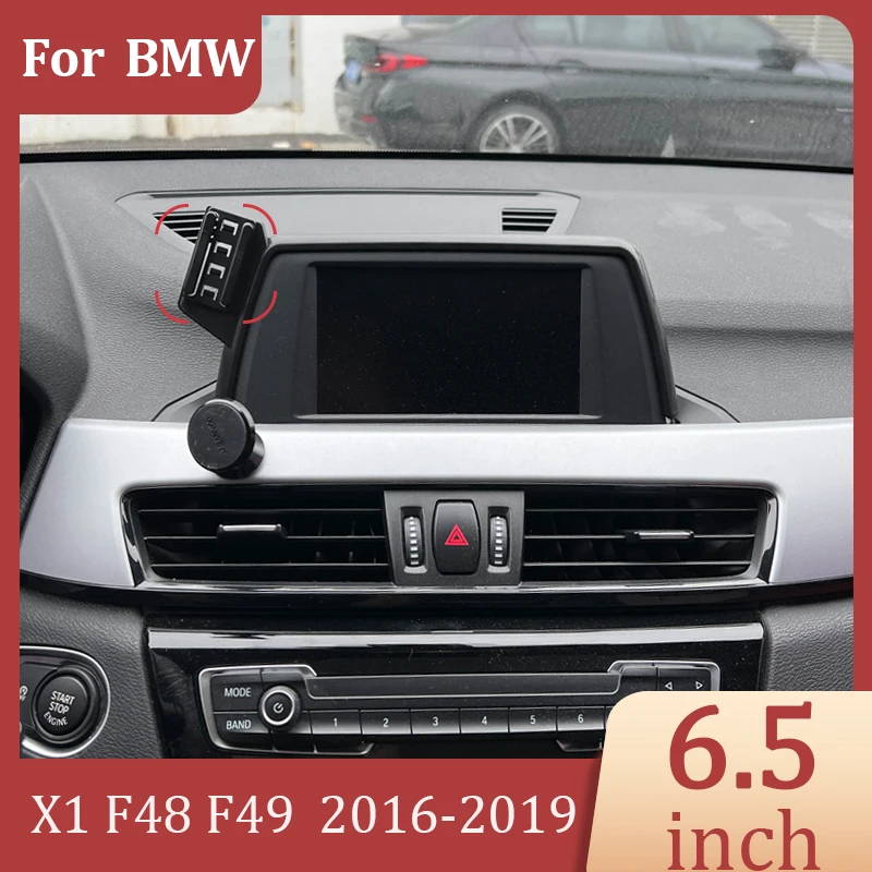 Car Mobile Phone Navigation Bracket DIY Screen Wireless Charger For BMW X1 F48 F49 2016-2019 Screen 6.5 Inch Fixed Bracket Base