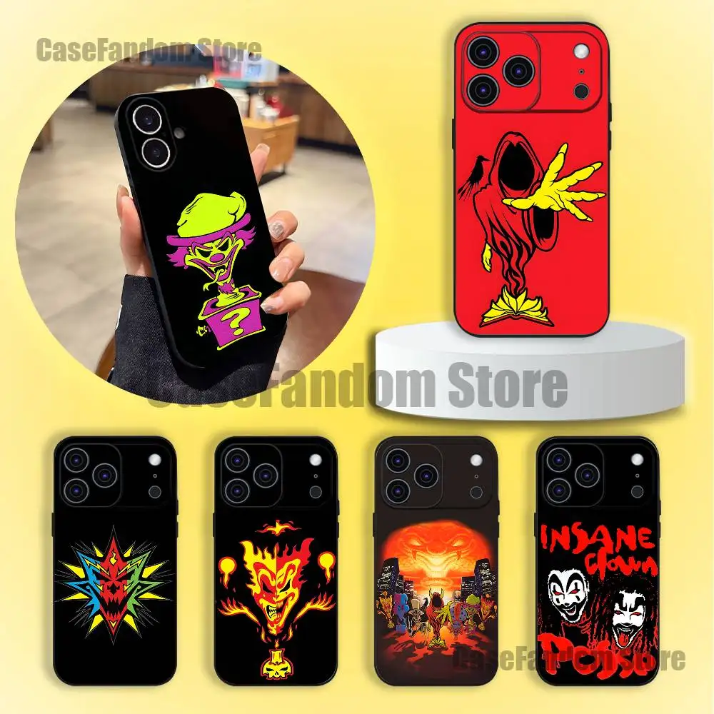 

I-Insane Clown Black Soft Cover Phone Case For iPhone 17,16,15,14,13,12,11,Pro,Max,Plus