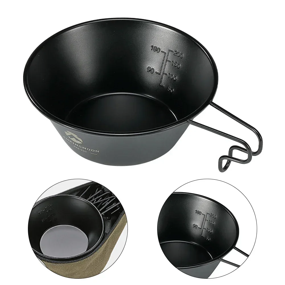 

POTEAX Convenient and Compact Design 310ml Titanium Dish Sierra Cup Tableware Perfect for Camping and Outdoor Adventures