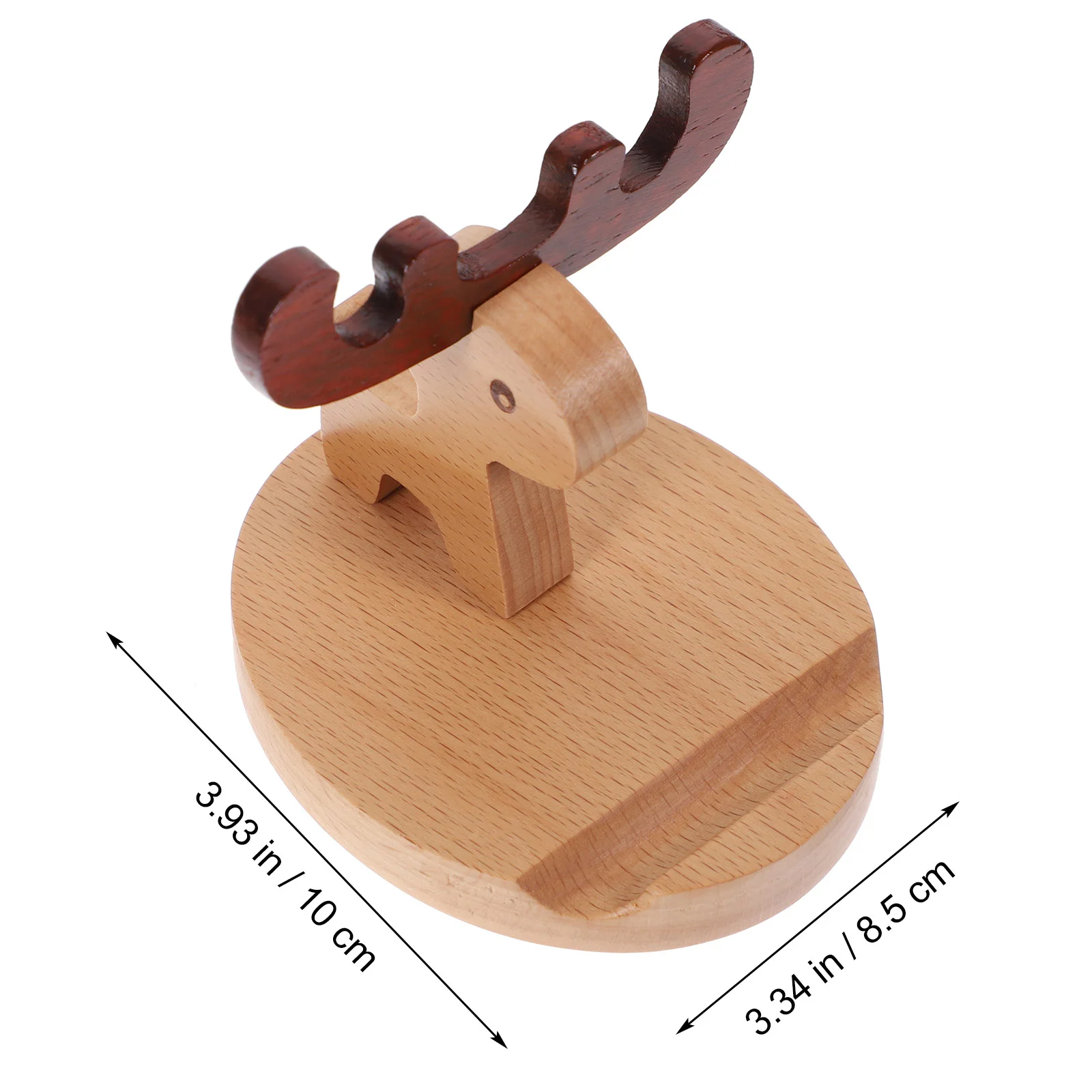 Kitten Wood Phone Holder Rack for Home Cell Stand Mini Wooden Desktop Tablet Beech Animals