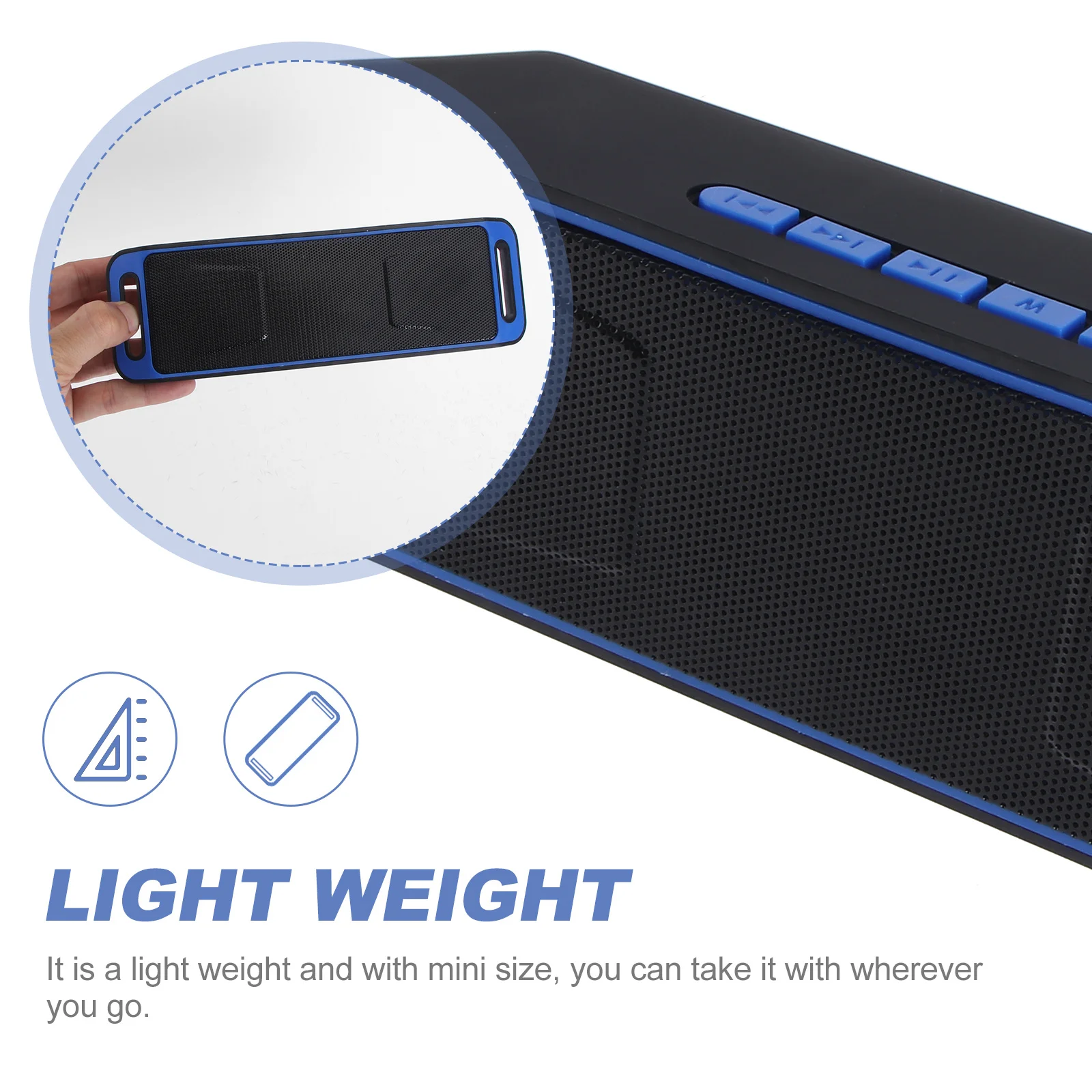 

Portable Speaker Mini Wireless 4.0 Subwoofer Fm Radio Stereo Mp3 Player Built-in Mic Speakerphone Blue