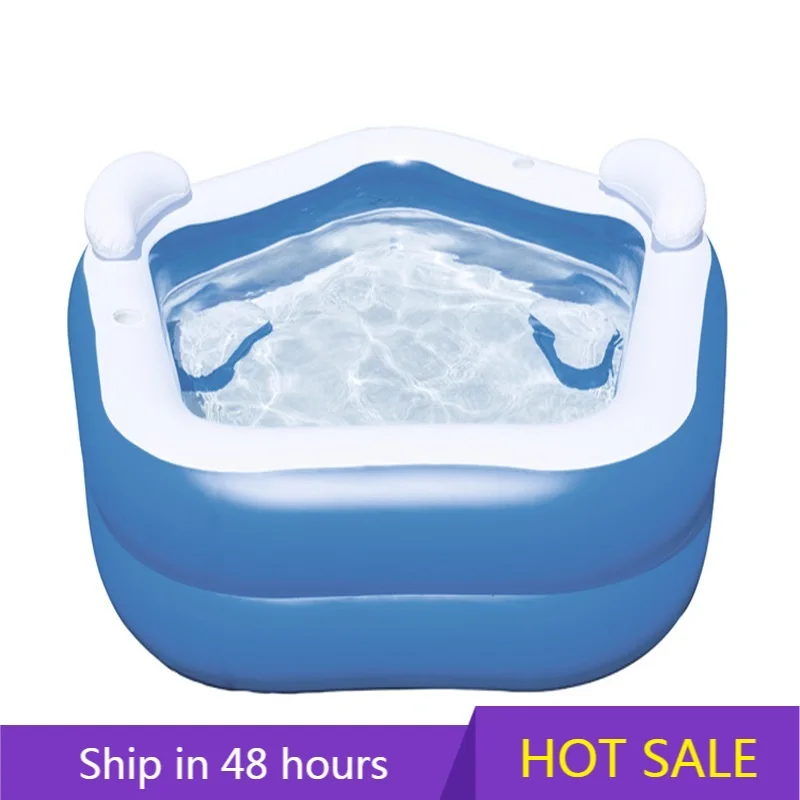 

YTYIN Large PVC Inflatable Outdoor Family Pool with Seats for Summer Water Play for Children