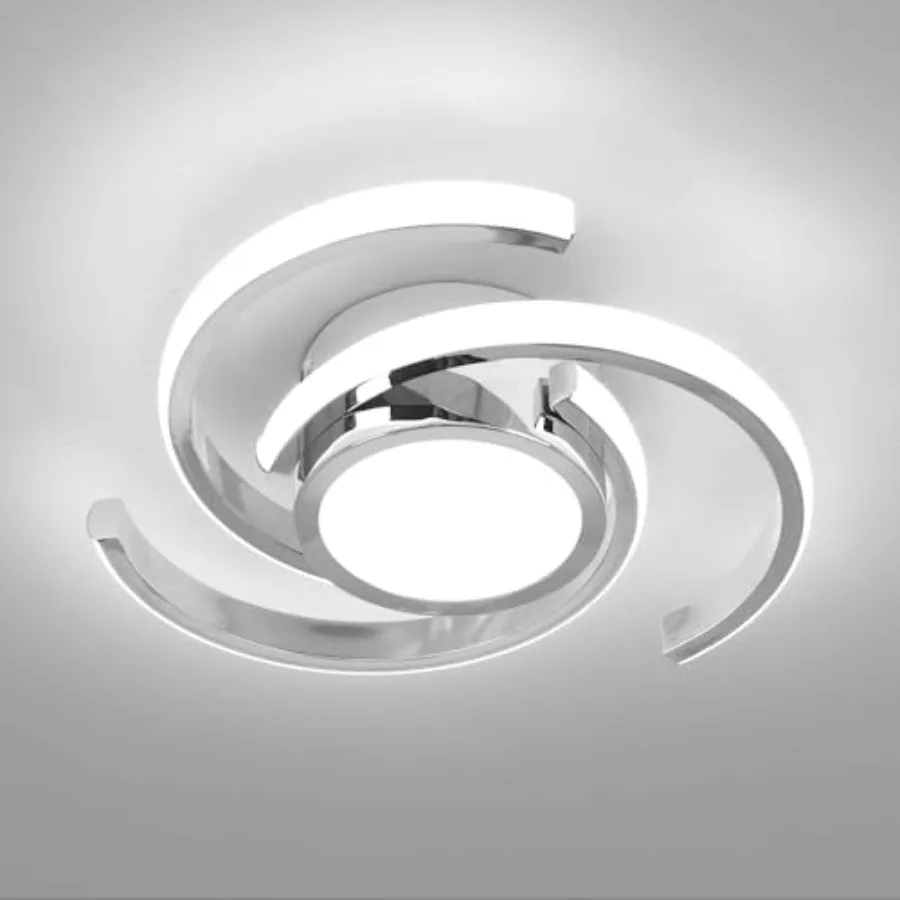 LED Modern Ceiling Light6000K Semi Flush Mount Ceiling Light Fixture Unique Ceiling Lights for Living Room Bedroom Corridor Ais