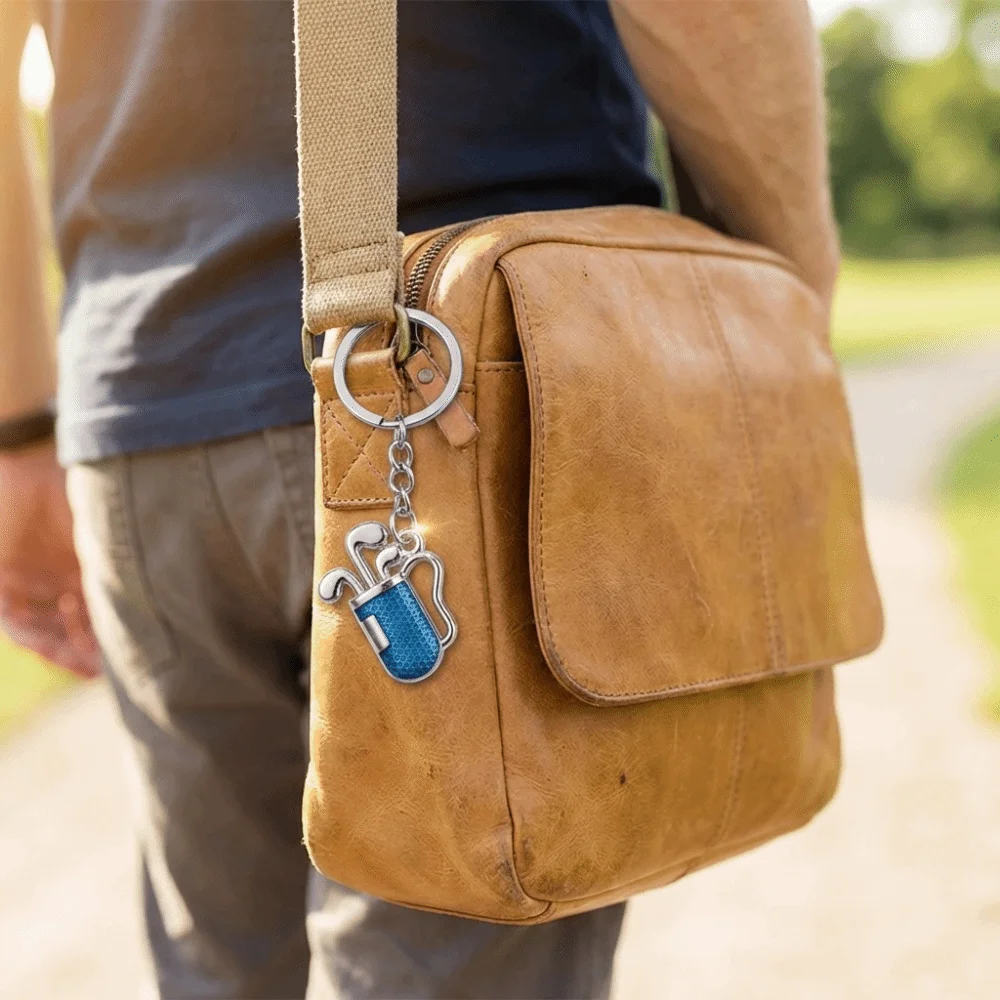 Creative Golf Keychain Classic Design Sports Style Metal Barrel Shaft Keyring DIY Accessories Funny Golf Pendant Key Holder